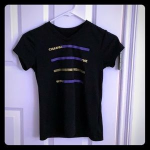 Purple and Black Change The World Top